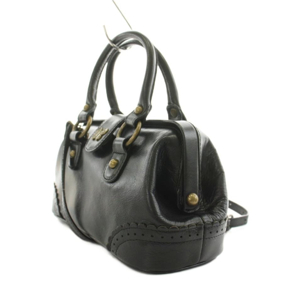 アナスイ　ANNA SUI ショルダーバッグ　ハンドバッグ　2way レザー　黒 ANNA SUI（アナスイ） ハンドバッグ ショルダーバッグ 2way レザー 黒