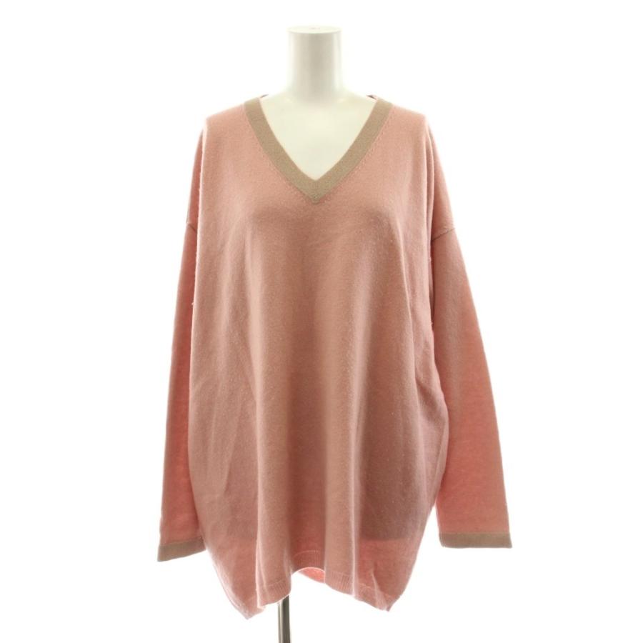 レリアン Leilian ニット セーター 長袖 Vネック カシミヤ 大きい