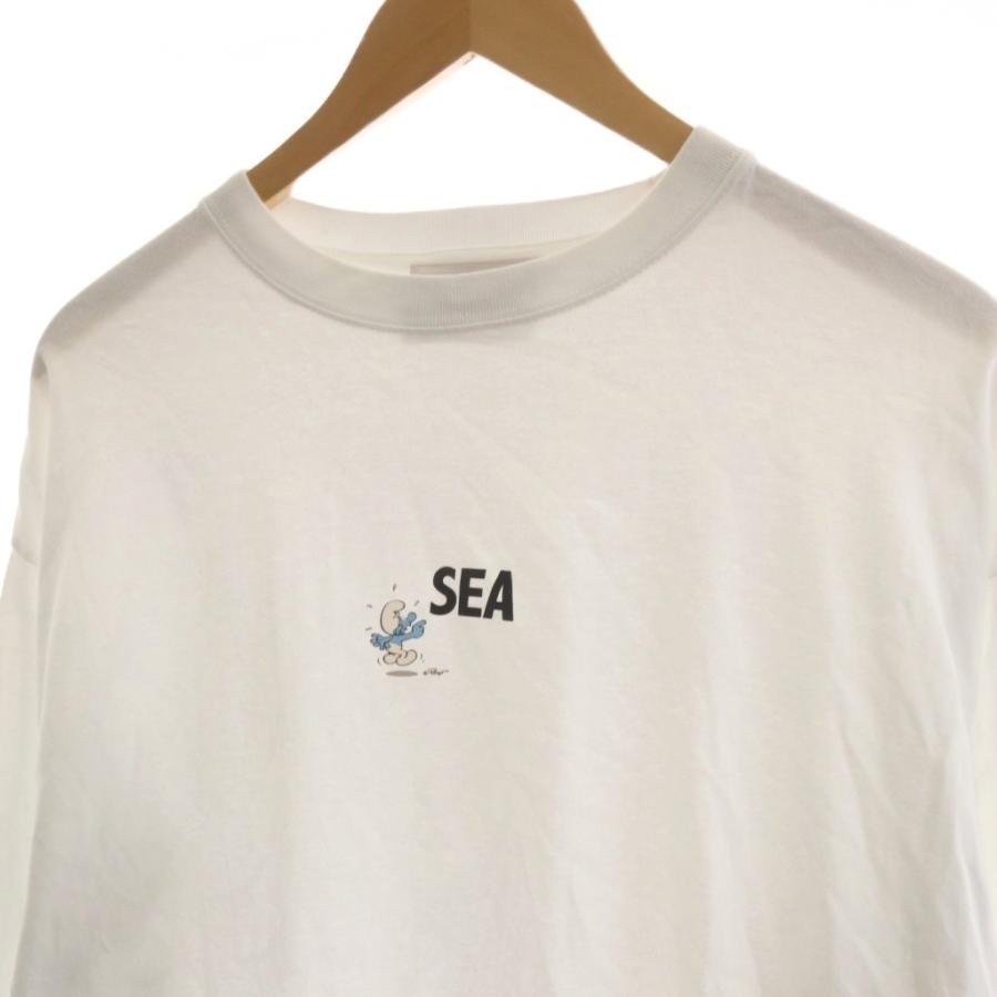 ウィンダンシー WIND AND SEA ×SMURFS ×スマーフ Tシャツ カットソー L