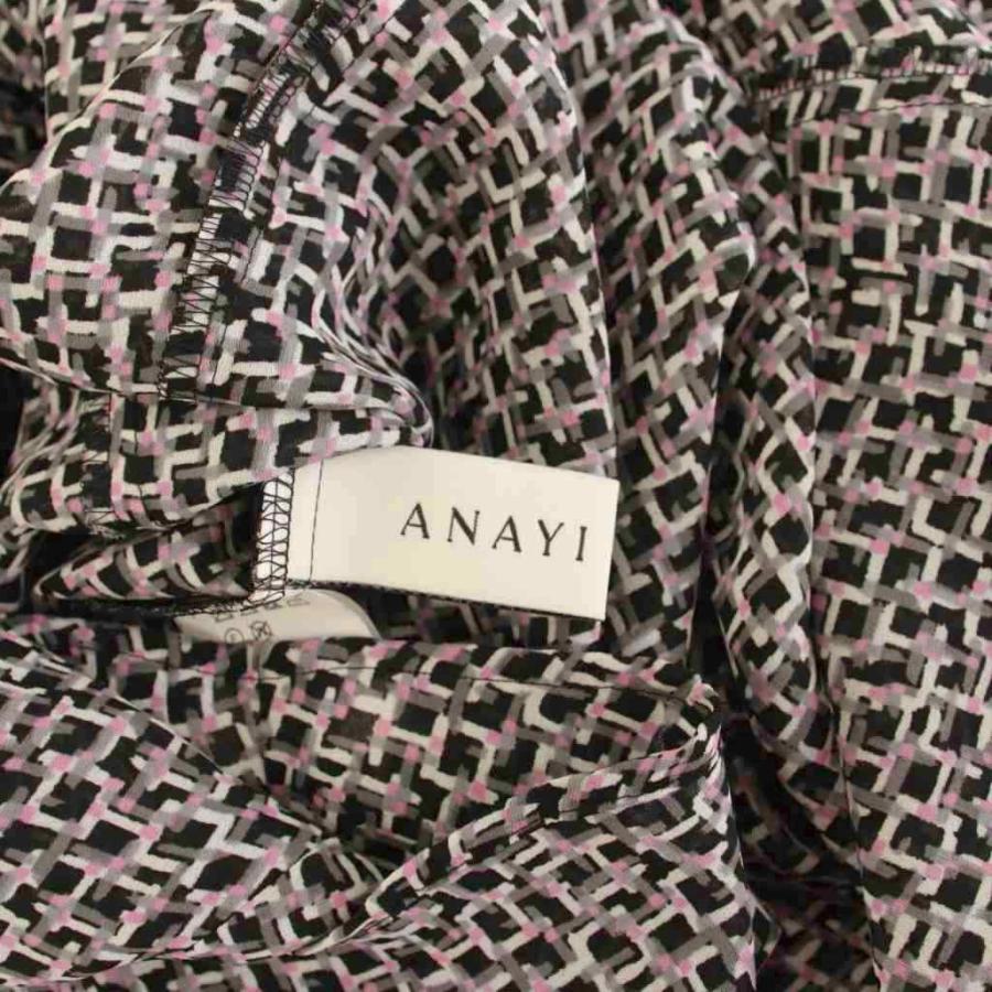 アナイ ANAYI 23SS スクエアジオメトリックプリントワンピース ロング
