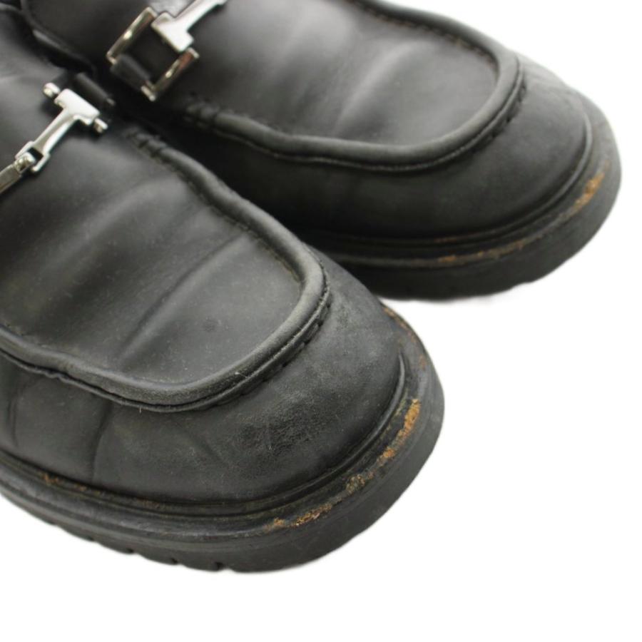 GUCCI（グッチ） ホースビットローファー モカシン レザー 36 黒