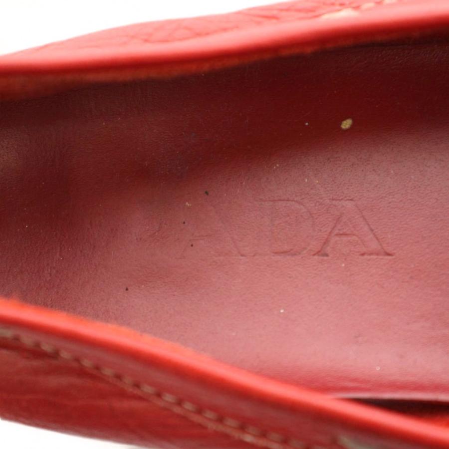 PRADA（プラダ） ドライビングシューズ ローファー レザー 36.5 赤 