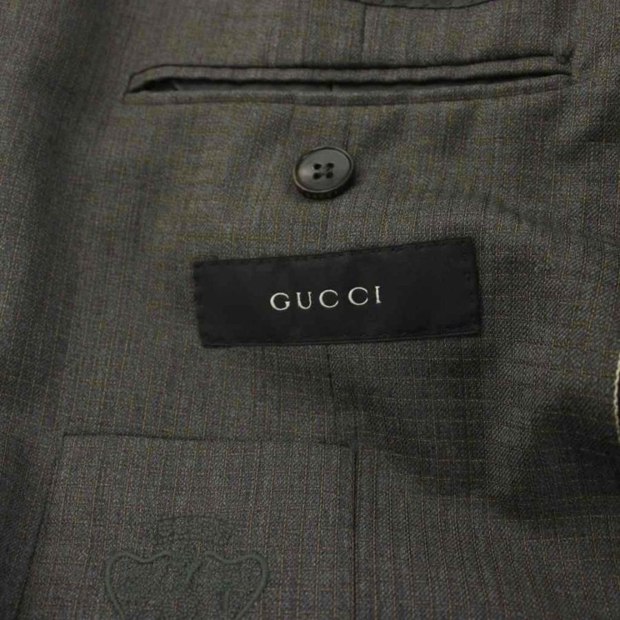 GUCCI（グッチ） テーラードジャケット ブレザー チェック柄 ウール 46
