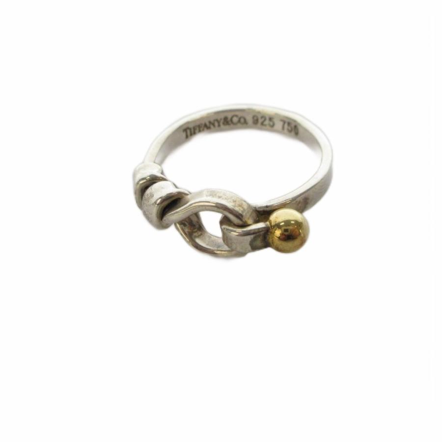 TIFFANY＆CO リング 指輪 フック&アイ シルバー SV925 K18 ティファニー TIFFANY & CO. フック＆アイ ラブノット 指輪 リング