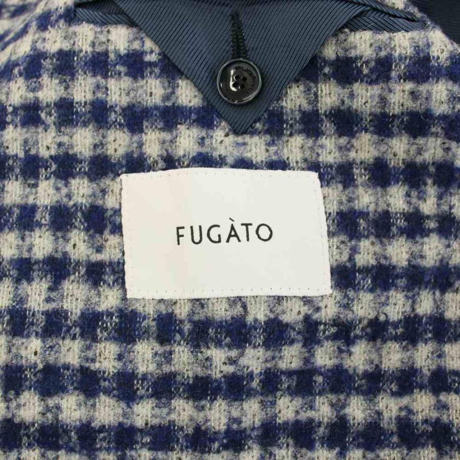 フガート FUGATO テーラードジャケット シングル ギンガムチェック柄