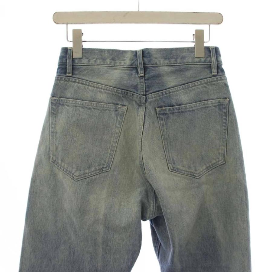 オーラリー AURALEE ELVEDGE FADED HEAVY DENIM PANTS デニムパンツ ジーンズ ボタンフライ 25 インディゴ A25AP04DH /BM レディースの画像