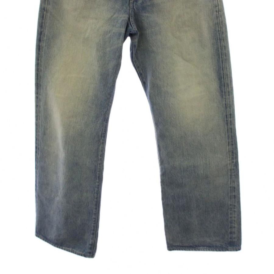 オーラリー AURALEE ELVEDGE FADED HEAVY DENIM PANTS デニムパンツ ジーンズ ボタンフライ 25 インディゴ A25AP04DH /BM レディースの画像