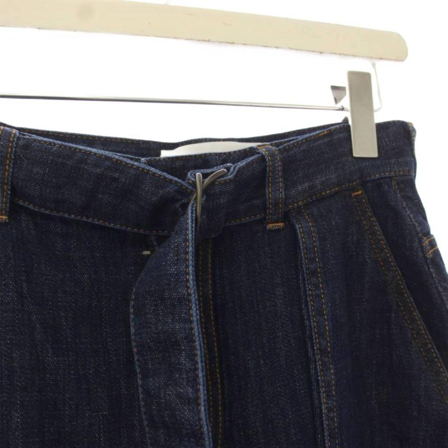 LOEWE（ロエベ） ベルテッド ジーンズ デニムパンツ ワイド 34 ブルー