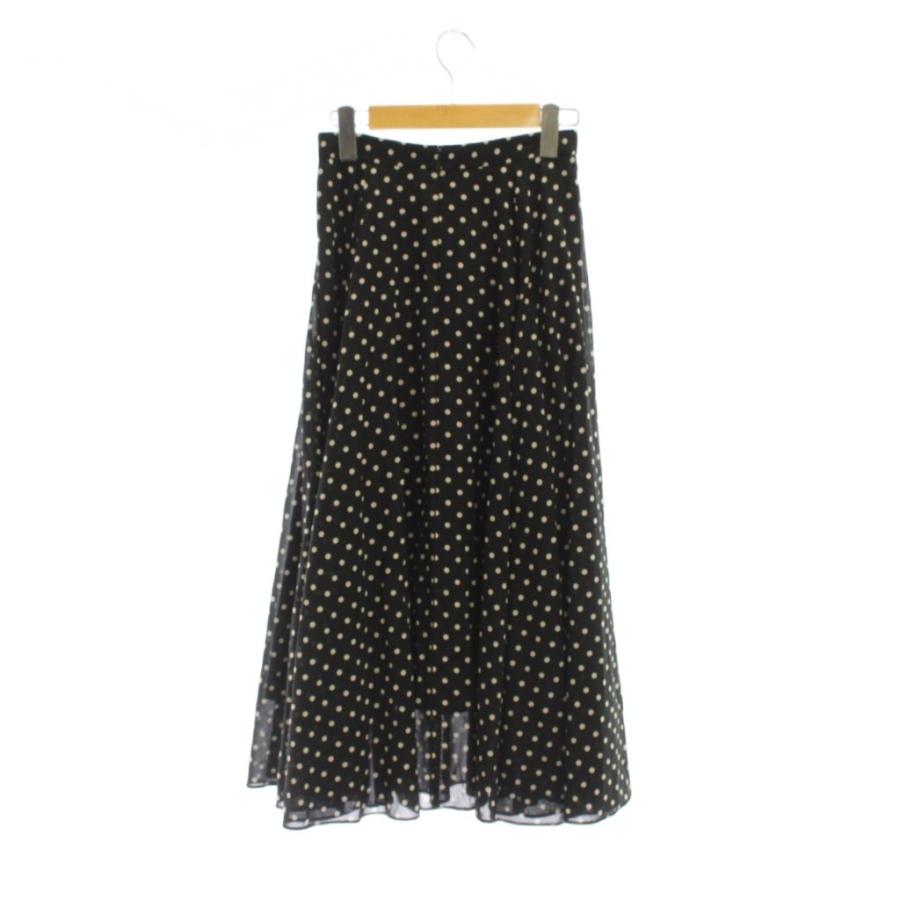 UNITED ARROWS（ユナイテッドアローズ） スカート 34 黒 ドット柄