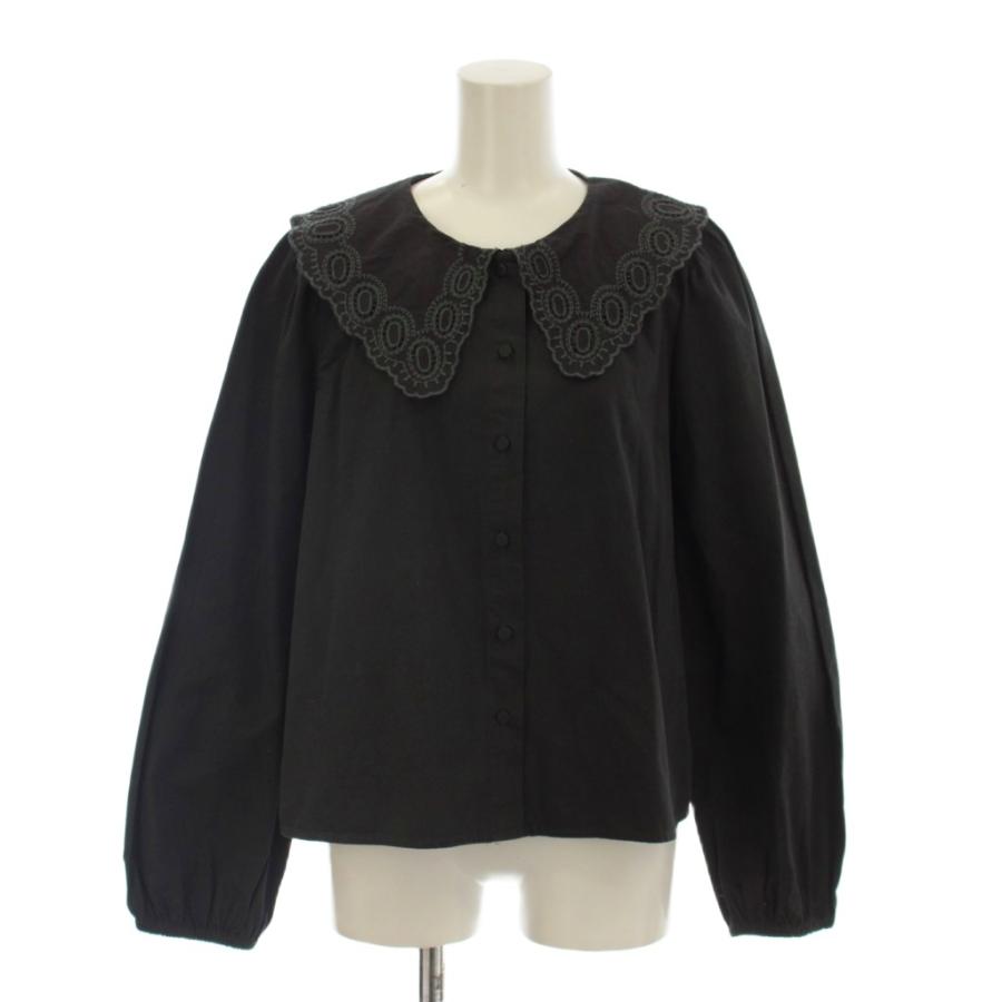 ZARA（ザラ） 未使用品 シャツ ブラウス XS 黒 ブラック 長袖 ビッグ 