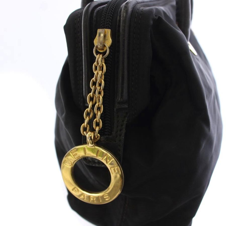 CELINE（セリーヌ） ショルダーバッグ ナイロン レザー 黒 /BM □OH