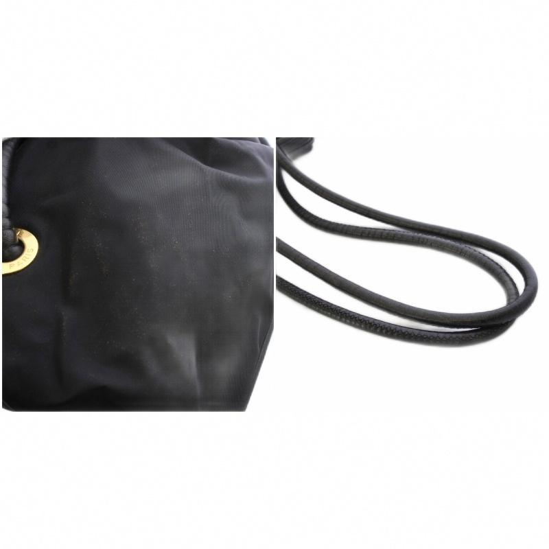 CELINE（セリーヌ） ショルダーバッグ ナイロン レザー 黒 /BM □OH