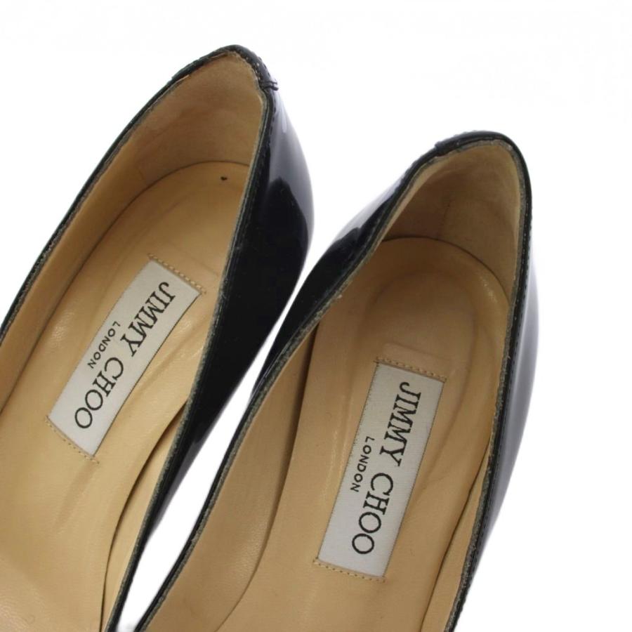 ジミーチュウ JIMMY CHOO パンプス ハイヒール エナメル 37 黒 /BM45