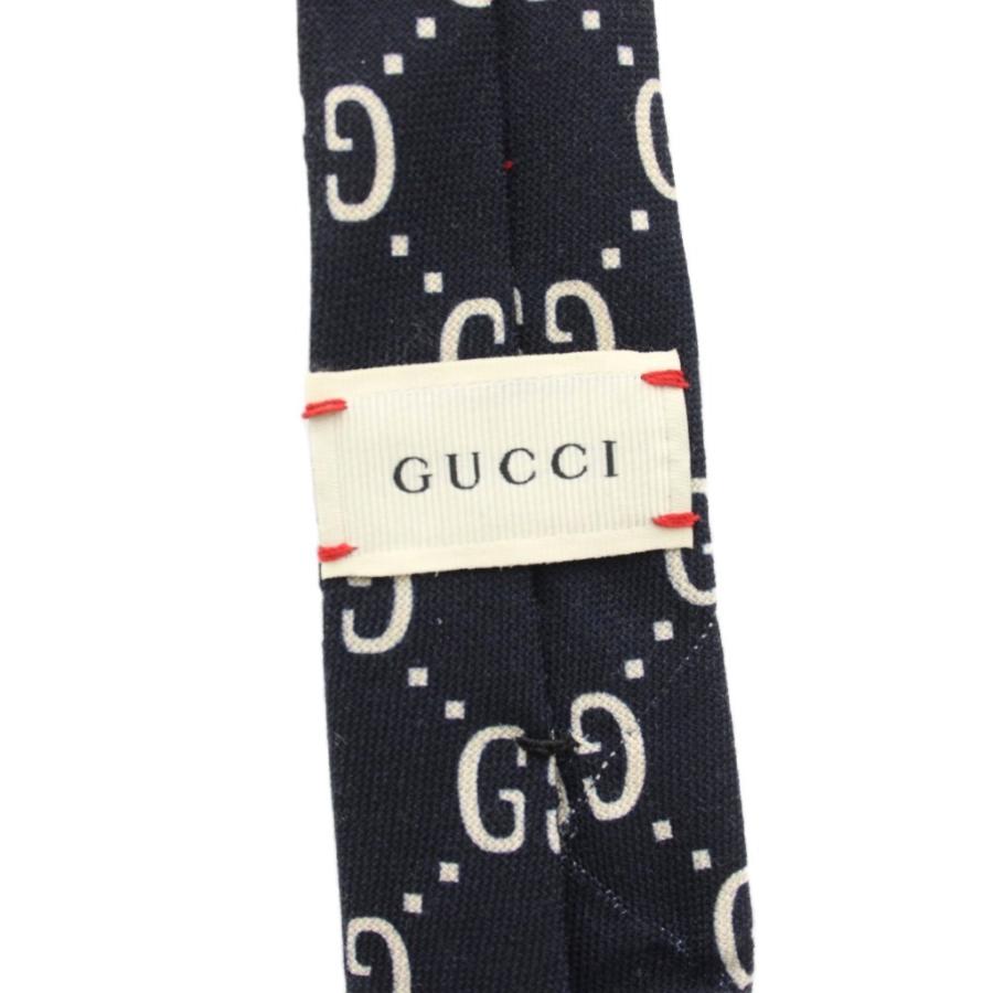 【美品】GUCCI グッチ GG ブラック ロゴ ネクタイ GUCCI（グッチ） ネクタイ ナロータイ GGロゴ 黒 ブラック /HN メンズ