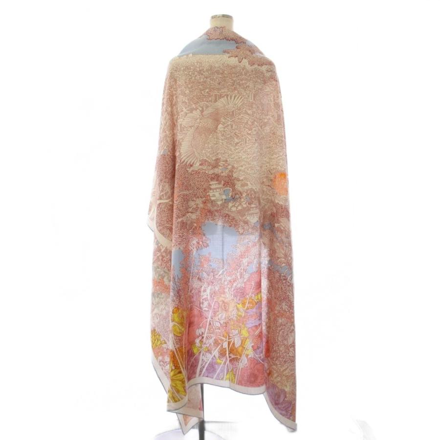 エルメス HERMES 23SS カレジェアン140 Retour a la Nature 自然回帰 スカーフ 白 /KH ■OH レディースの画像