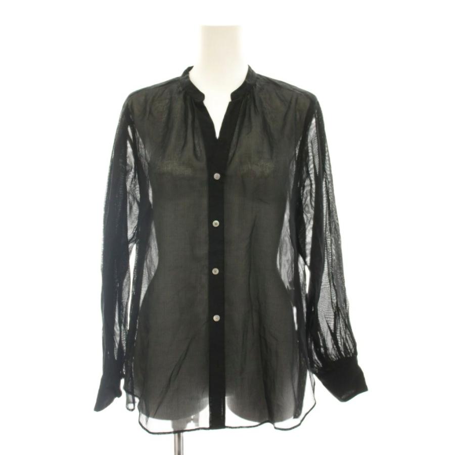 マカフィー MACPHEE トゥモローランド 25SS バンドカラーシャツ シアー 