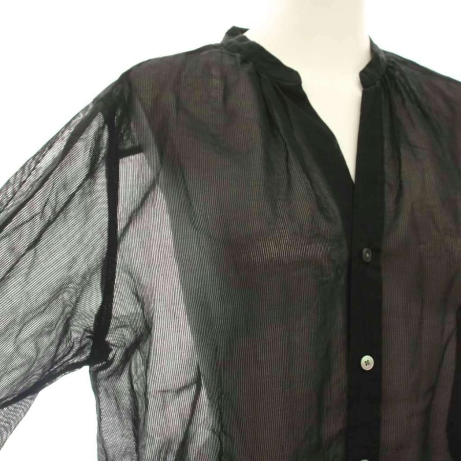 マカフィー MACPHEE トゥモローランド 25SS バンドカラーシャツ シアー 