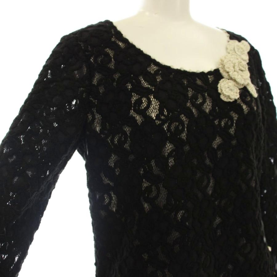 インゲボルグ INGEBORG 花柄 レース ニット カットソー シャツ 