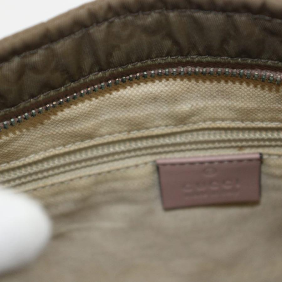 GUCCI（グッチ） GUCCI GG ショルダーバッグ ナイロン レザー グレー 