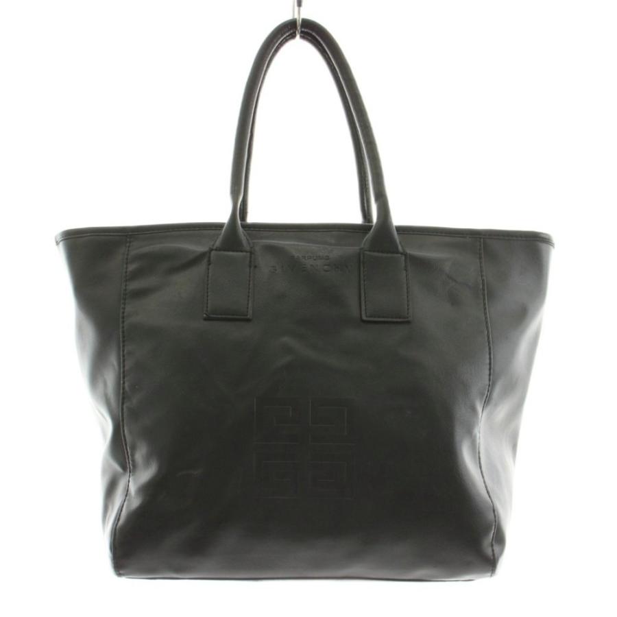 ジバンシィ GIVENCHY トートバッグ フェイクレザー ロゴ 黒 ブラック