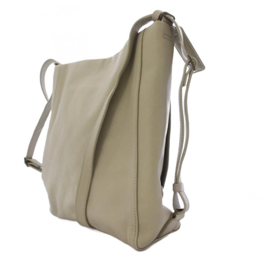 マザーハウス MOTHERHOUSE ショルダーバッグ レザー グレー /BM 