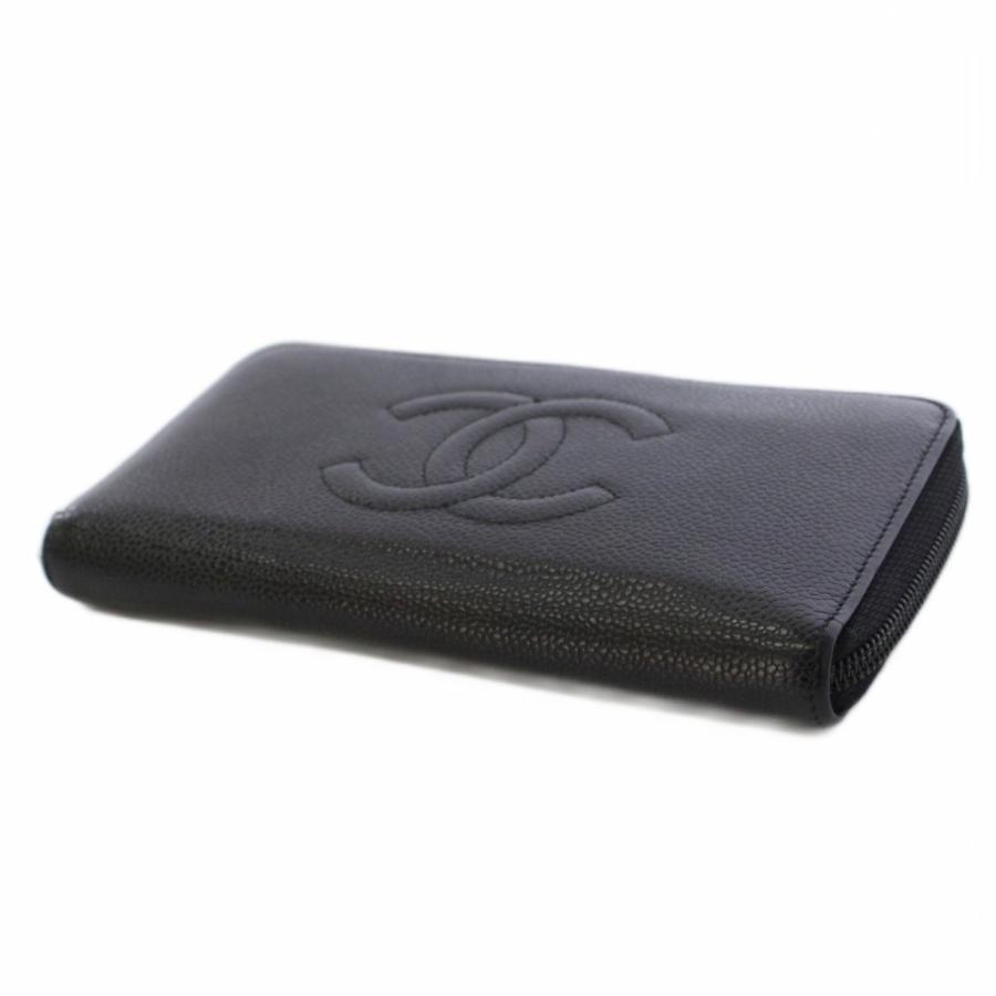 CHANEL（シャネル） 長財布 キャビアスキン ココマーク ラウンド