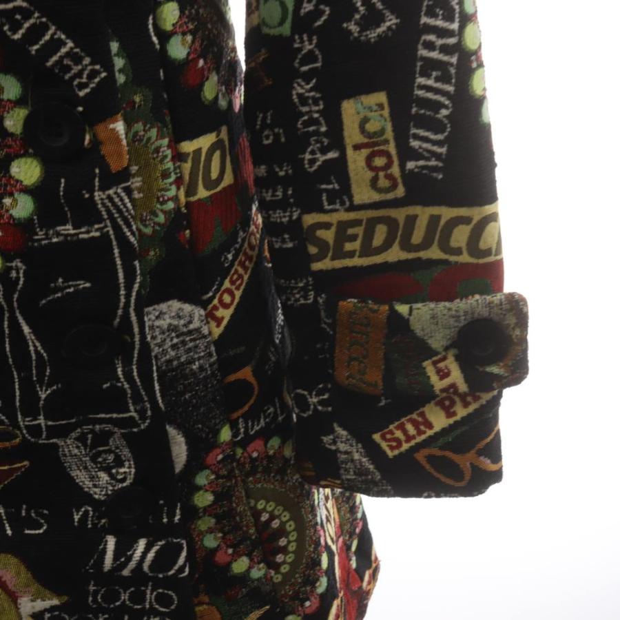 デシグアル Desigual コート ロング丈 総柄 ジャガード アウター 38 