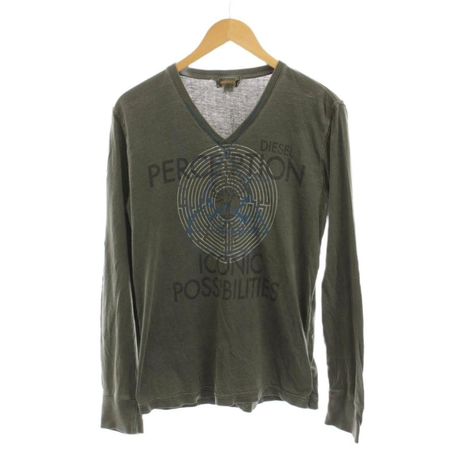 DIESEL（ディーゼル） DIESEL Tシャツ カットソー ロンT S グレー 長袖 