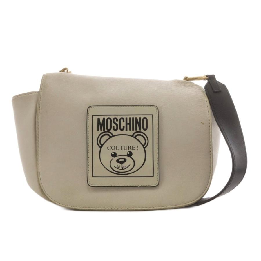 モスキーノ MOSCHINO ショルダーバッグ ロゴ 白 ホワイト /AN39 