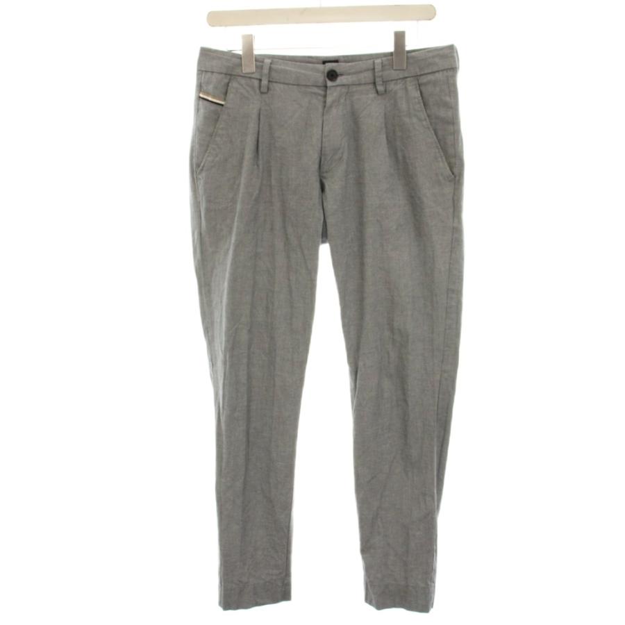 ヒューゴボス HUGO BOSS KAITO ピンストライプ スラックスパンツ 麻 