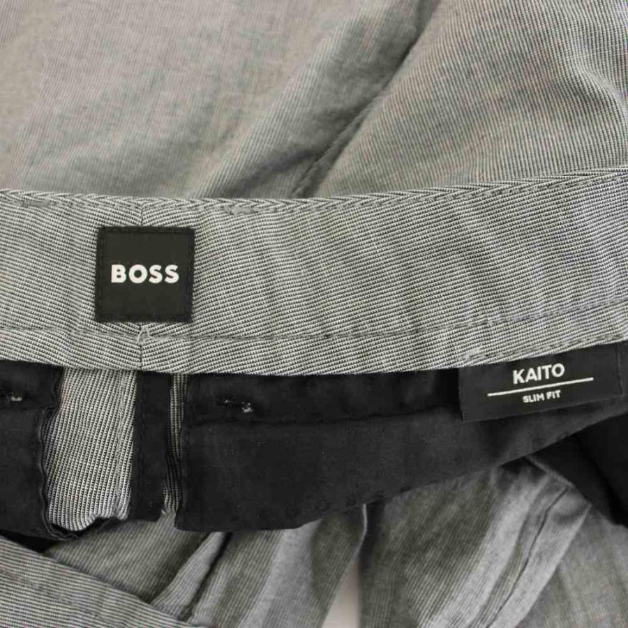 ヒューゴボス HUGO BOSS KAITO ピンストライプ スラックスパンツ 麻 