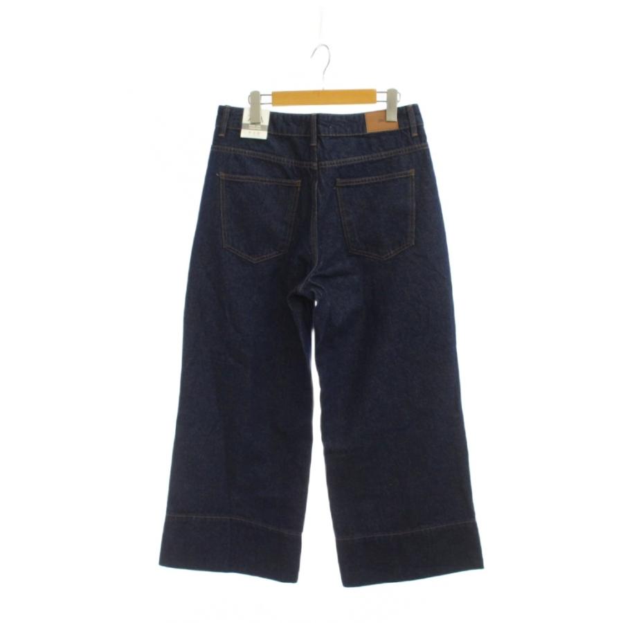 ZARA（ザラ） 未使用品 クロップドデニム ジーンズ 40 青 ワイドレッグ 