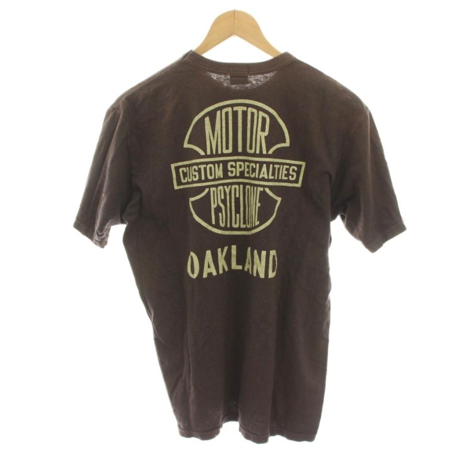 MOTOR PSYCLONE 半袖Tシャツ ブラウン フリーホイーラーズ FREEWHEELERS MOTOR PSYCLONE Tシャツ カットソー