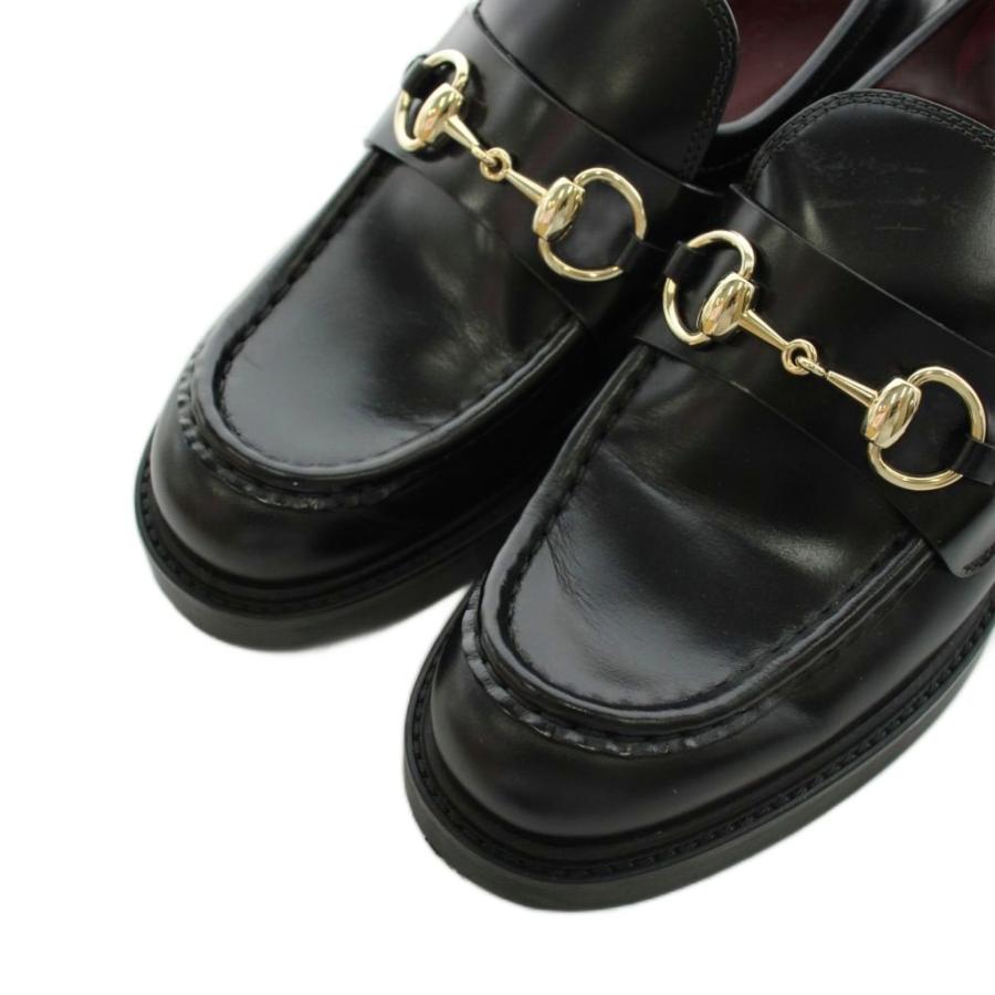 GUCCI（グッチ） ホースビット ローファー 厚底 レザー 36.5 黒