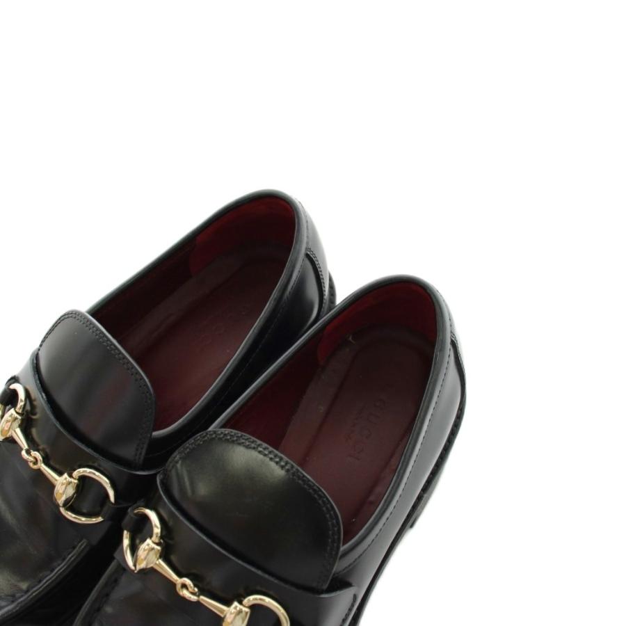 GUCCI（グッチ） ホースビット ローファー 厚底 レザー 36.5 黒
