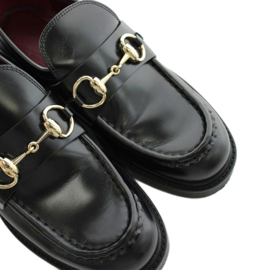 GUCCI（グッチ） ホースビット ローファー 厚底 レザー 36.5 黒