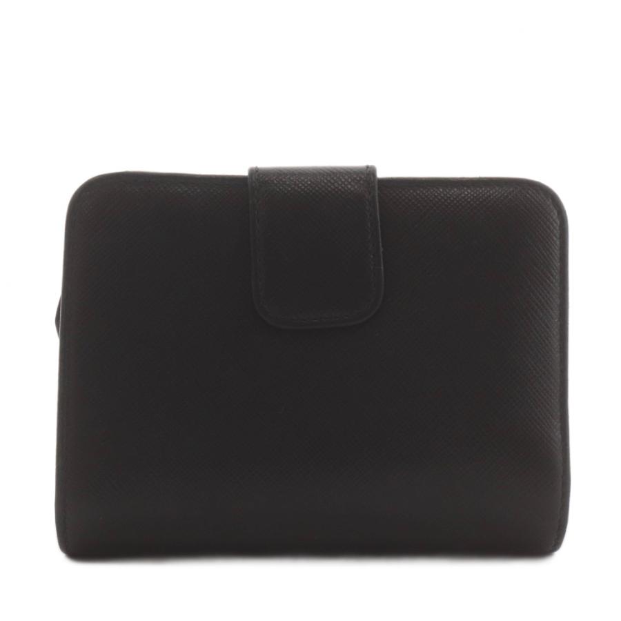 PRADA（プラダ） サフィアーノレザー 二つ折り財布 小銭入れ ロゴ 黒 