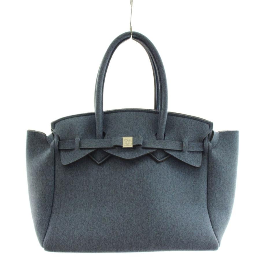 セーブマイバッグ SAVE MY BAG ハンドバッグ トートバッグ ロゴ 青 