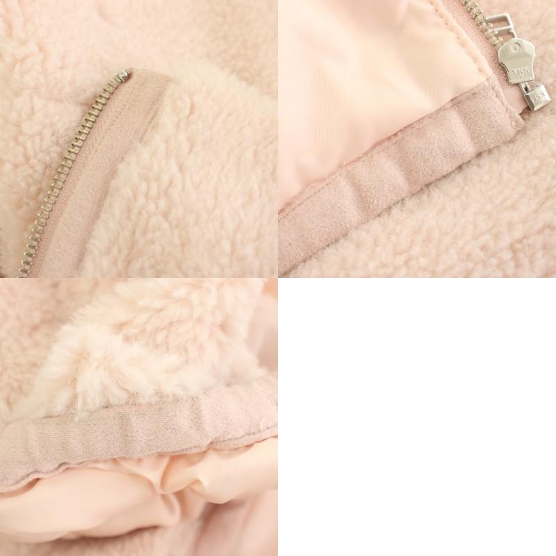 ファーファー furfur 25AW フラワービーズ刺繍ボアブルゾン アウター