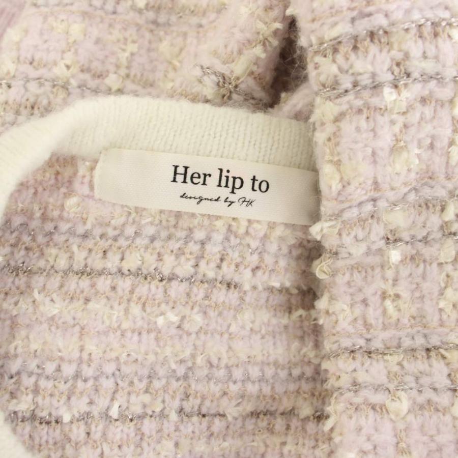 Her lip to ハーリップトゥ Bristol Tweed Knit Cardigan ツイード