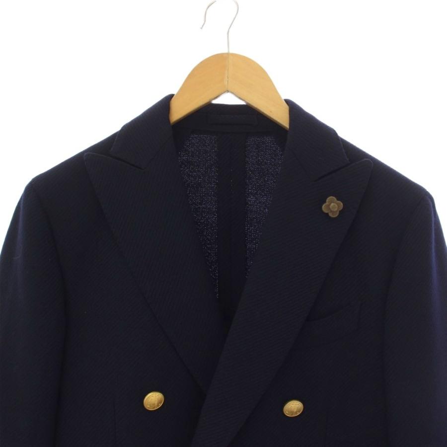 【美品】ラルディーニ　ウールジャケット46 ブートニエール付き ラルディーニ LARDINI ブートニエール テーラードジャケット ダブル