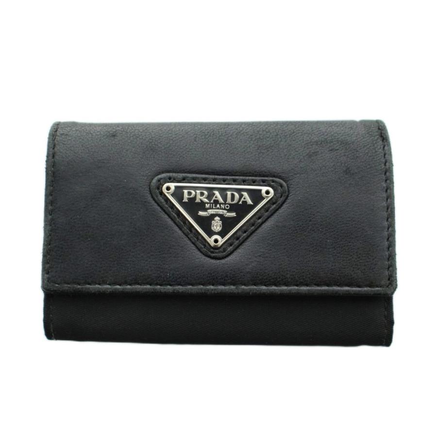 PRADA（プラダ） 三角ロゴ トライアングルプレート キーケース 6連
