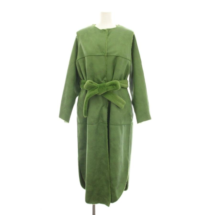 AMERI アメリ ボア コート レイヤード グリーン Sサイズ アメリヴィンテージ 22AW MANY WAY USEFUL BOA COAT ボアコート ロング