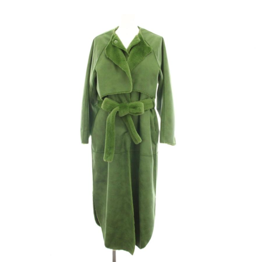 AMERI アメリ ボア コート レイヤード グリーン Sサイズ アメリヴィンテージ 22AW MANY WAY USEFUL BOA COAT ボアコート ロング