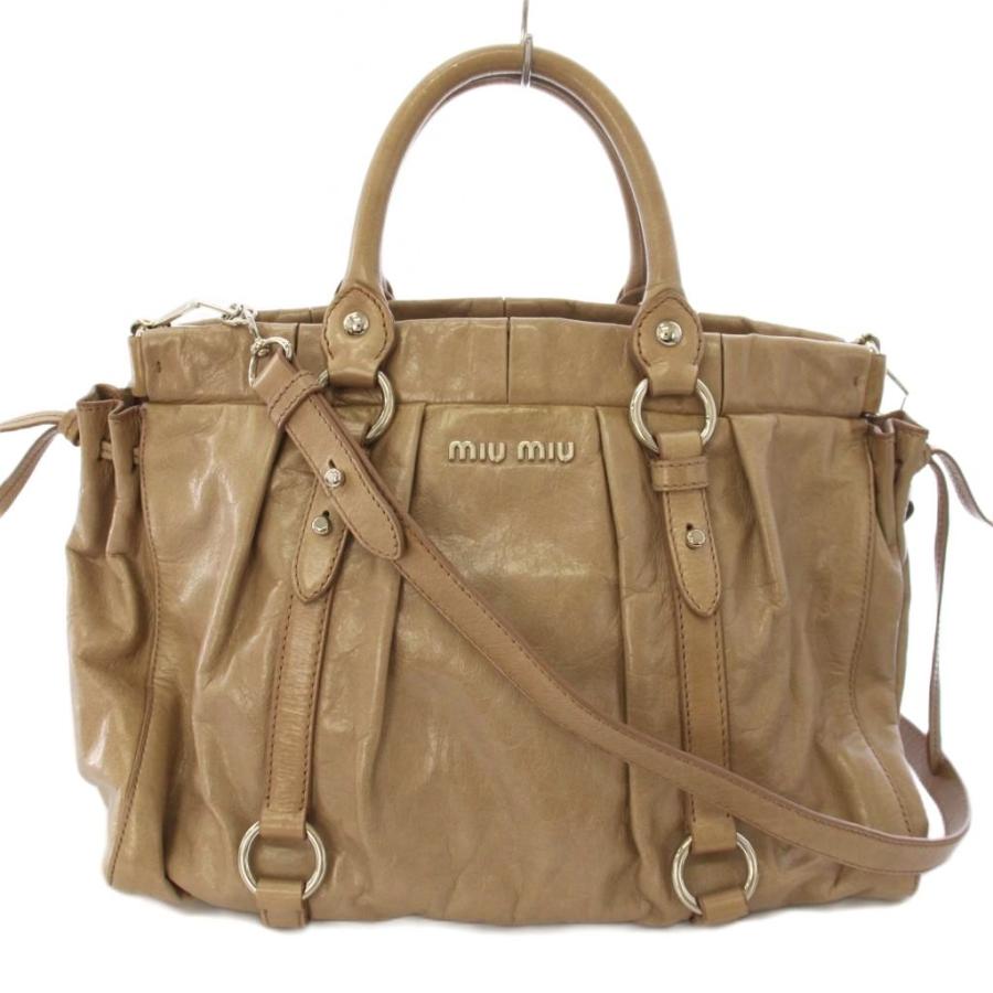 miu miu（ミュウミュウ） miumiu VITELLO LUX ハンドバッグ ショルダー 