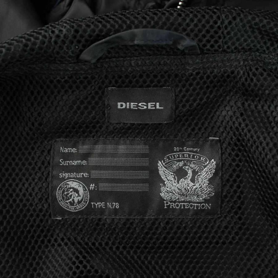 DIESEL（ディーゼル） ジャケット 上着 M 黒 ブラック フード ジップ