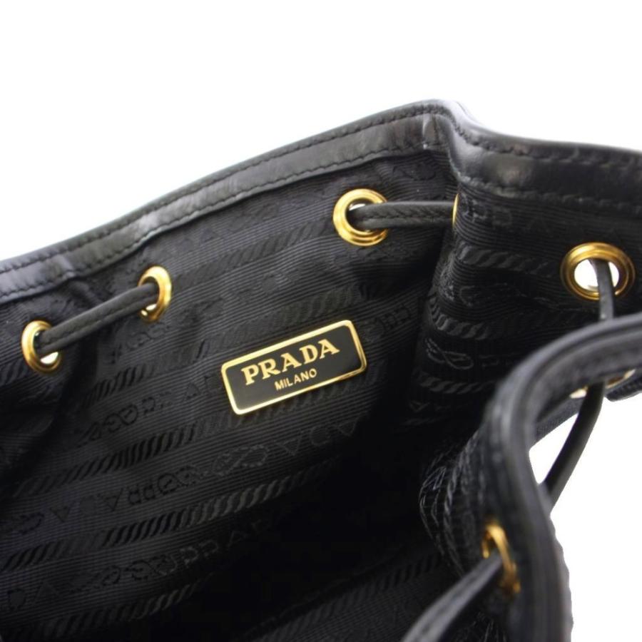 PRADA（プラダ） ロゴジャガード ハンドバッグ バケットバッグ