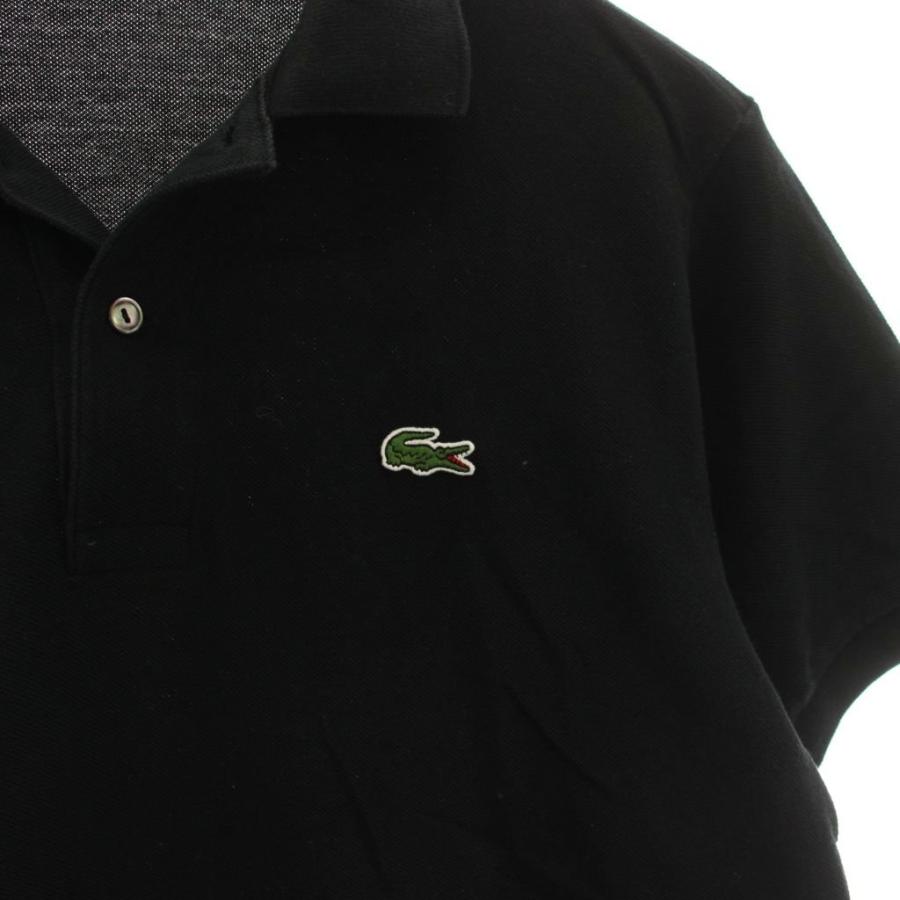 LACOSTE（ラコステ） ポロシャツ ワニ刺繍 S 黒 ブラック 半袖 L1212AL