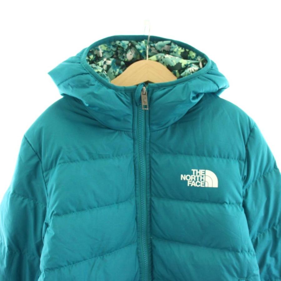 リバーシブル ザノースフェイス ダウンジャケット グリーン キッズ120サイズ THE NORTH FACE（ザ ノースフェイス） ダウンジャケット 花柄