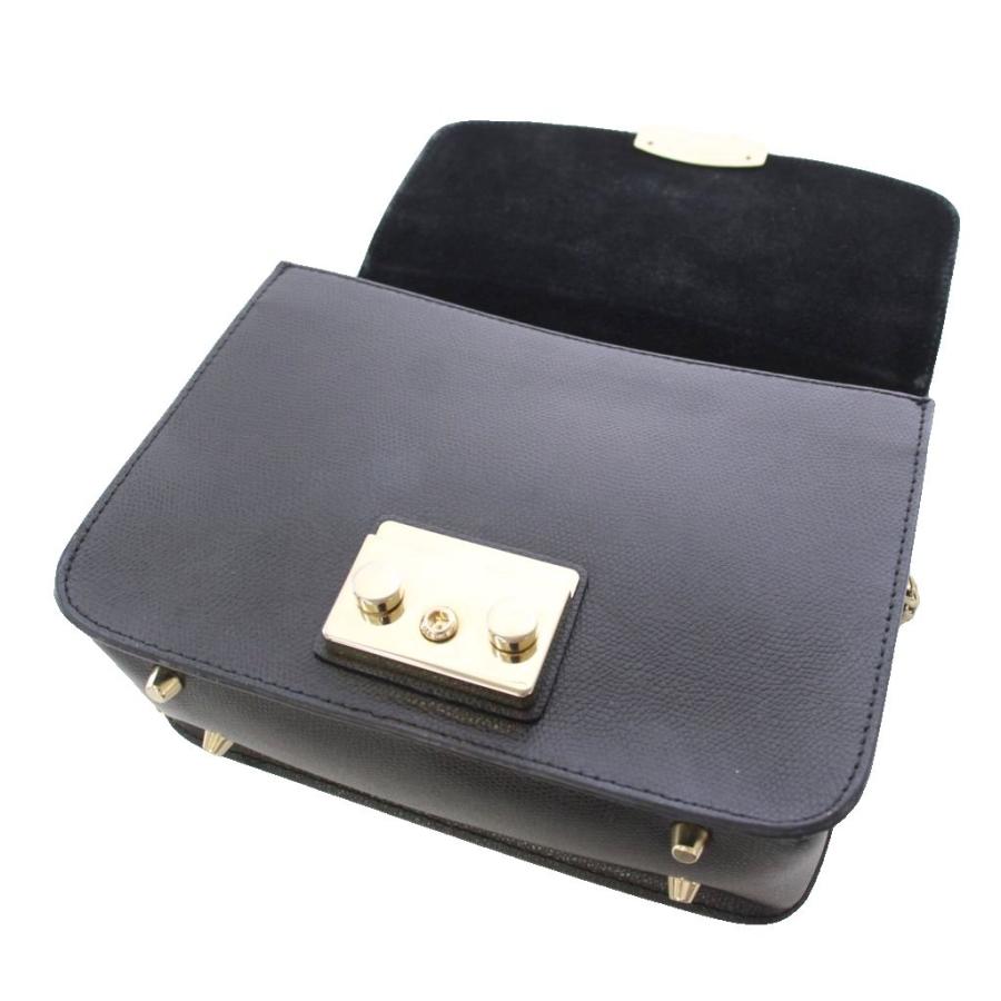 FURLA（フルラ） メトロポリス ショルダーバッグ チェーン レザー 黒